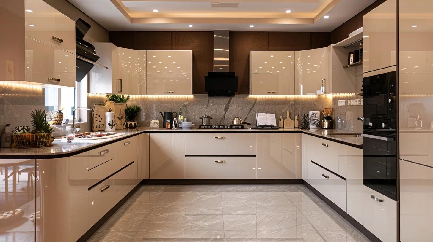 u shaped kitchen layout